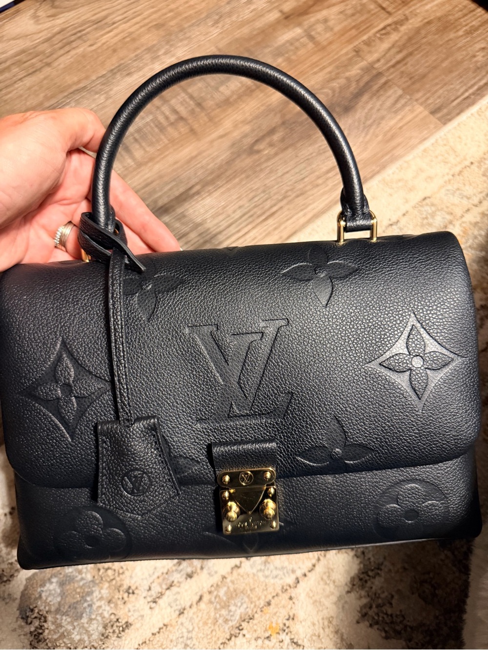 Louis Vuitton Madeleine MM Empreinte Leather Top Handle Satchel w/Gold Hardware
